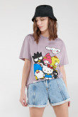 Camiseta manga corta, estampado de Hello Kitty