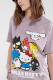 Camiseta manga corta, estampado de Hello Kitty