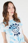 Camiseta Tie dye, manga corta con estampado.