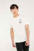 Camiseta cuello redondo estampada