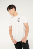 Camiseta cuello redondo estampada