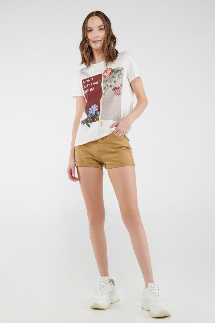 Short unicolor tiro alto