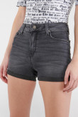 Short denim tiro medio