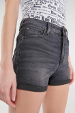 Short denim tiro medio