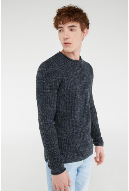 Suéter cuello redondo