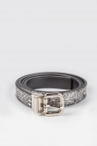 Cinturon estampado-reversible hebilla metalica