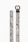 Cinturon estampado-reversible hebilla metalica
