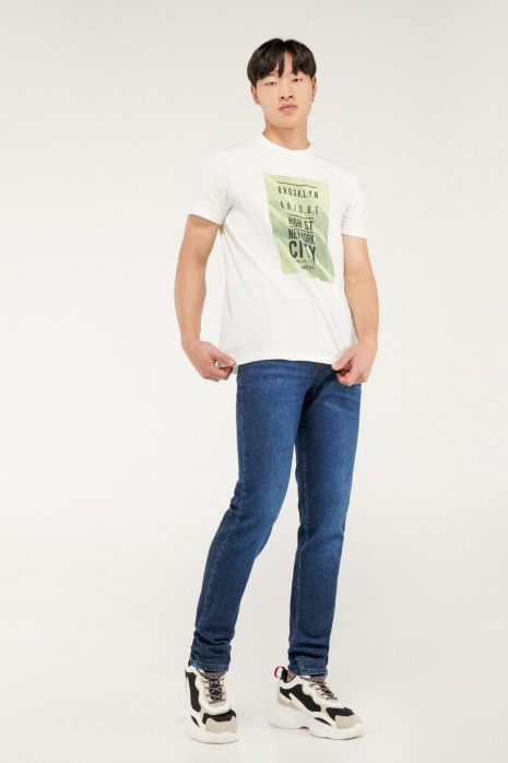 Camiseta manga corta estampada
