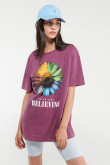 Camiseta manga corta estampada, oversize.