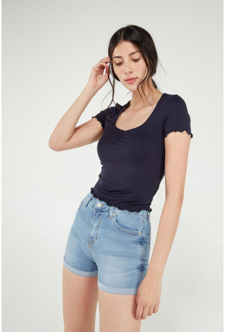 Camiseta manga corta de rayas