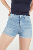 Short denim tiro medio