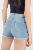 Short denim tiro medio