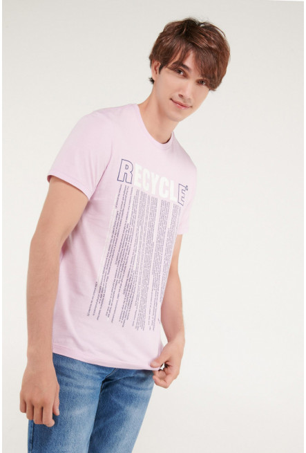 Camiseta manga corta estampado frente