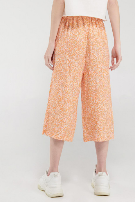 Pantalón culotte con cinturón