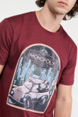 Camiseta manga corta, estampado de  Monopolio