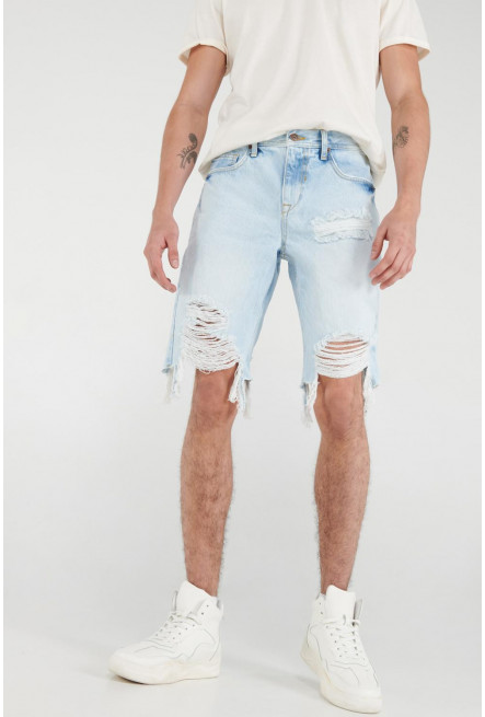 Bermuda slim con rotos