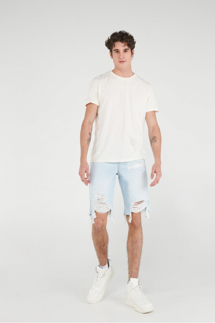 Bermuda slim con rotos