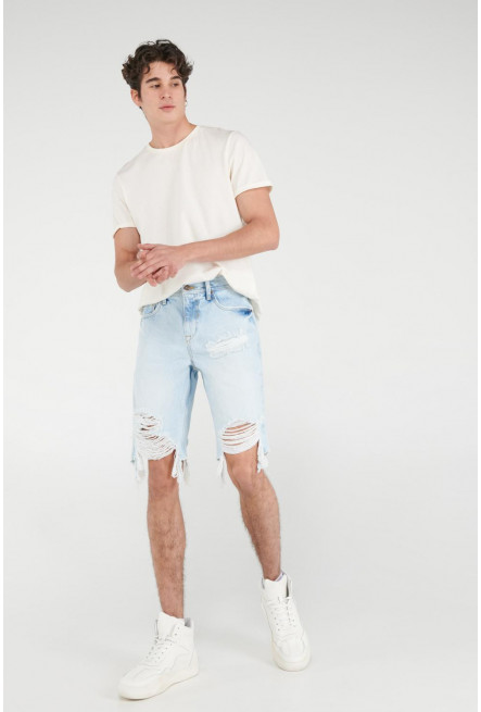 Bermuda slim con rotos
