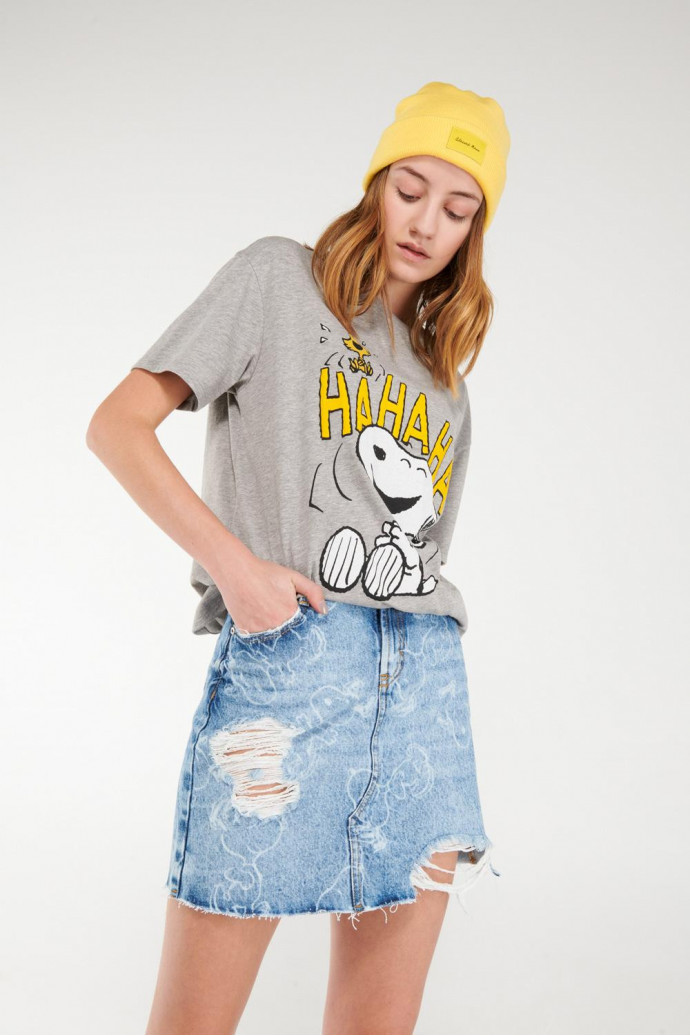 Falda Jean Snoopy