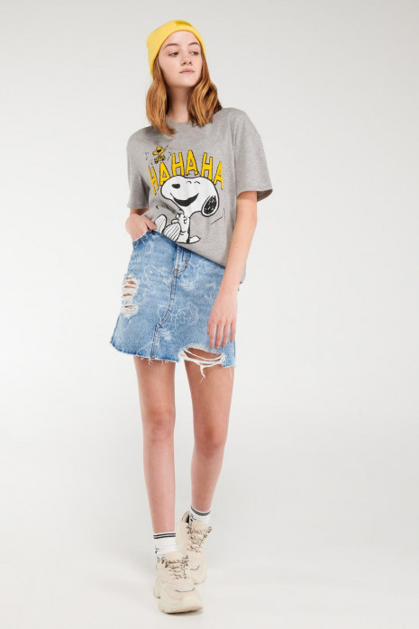 Falda Jean Snoopy