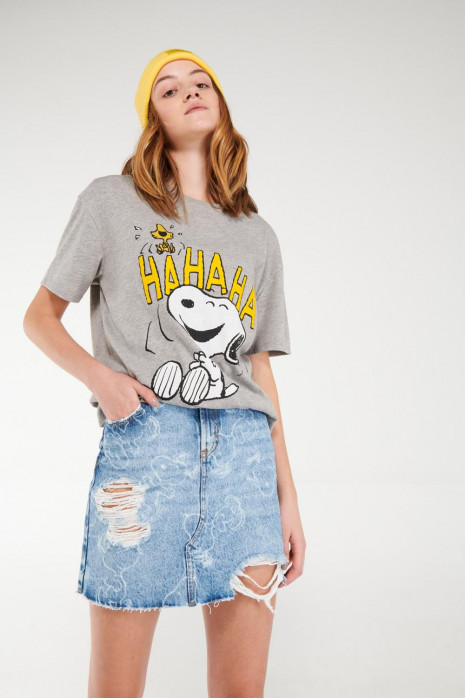 Falda Jean Snoopy