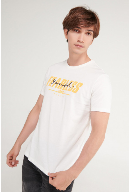 Camiseta manga corta estampado frente