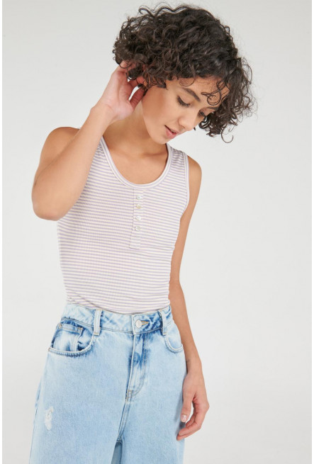 Camiseta manga sisa con cuello halter