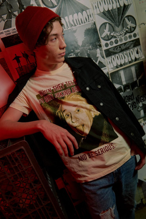 Camiseta manga corta, estampado de Albert Einstein