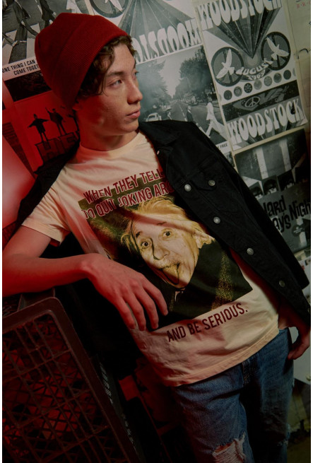 Camiseta manga corta, estampado de Albert Einstein