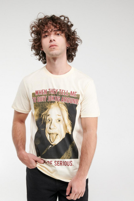 Camiseta manga corta, estampado de Albert Einstein