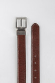 Cinturón unicolor reversible, hebilla cuadrada