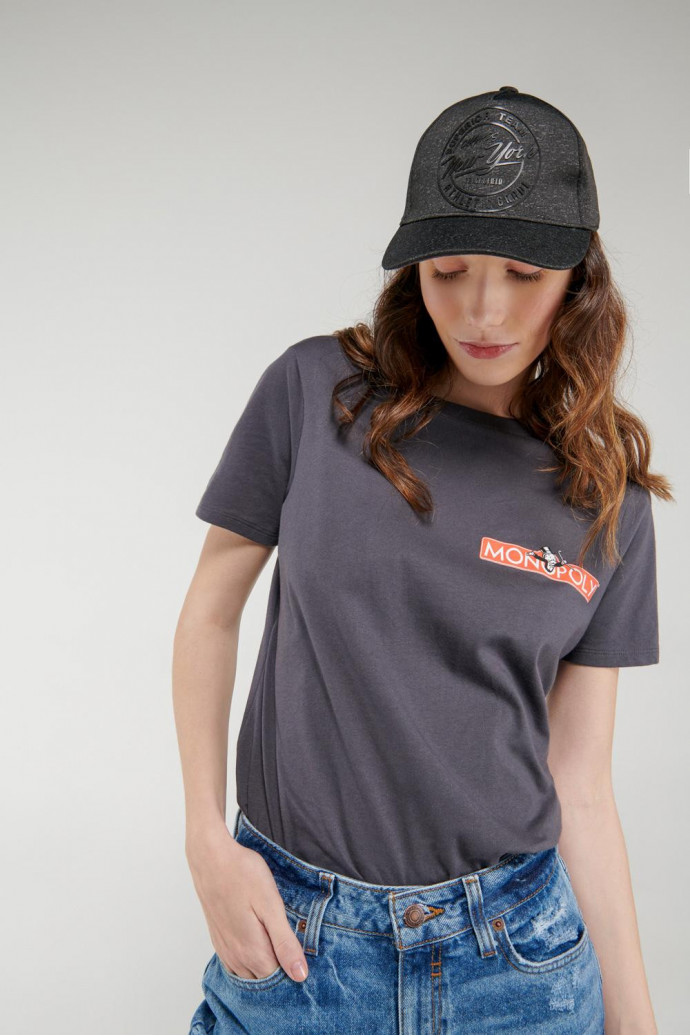 Camiseta manga corta, estampado de Monopolio.