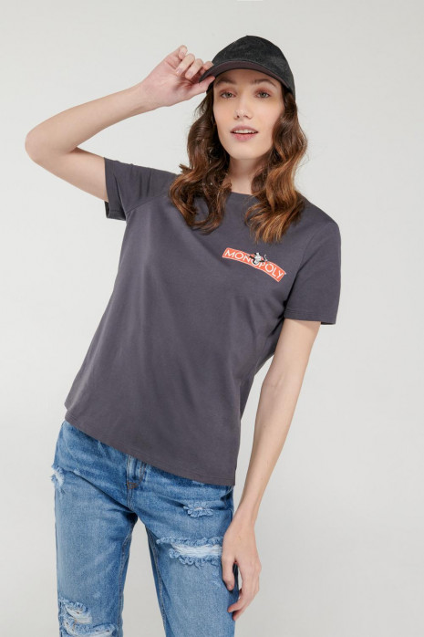 Camiseta manga corta, estampado de Monopolio.