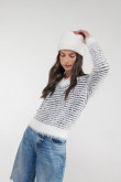 Sueter afelpado cuello en v