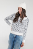 Sueter afelpado cuello en v