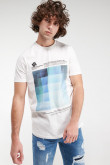 Camiseta manga corta blanca con estampado en frente