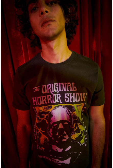 Camiseta manga corta, estampado de Frankenstein