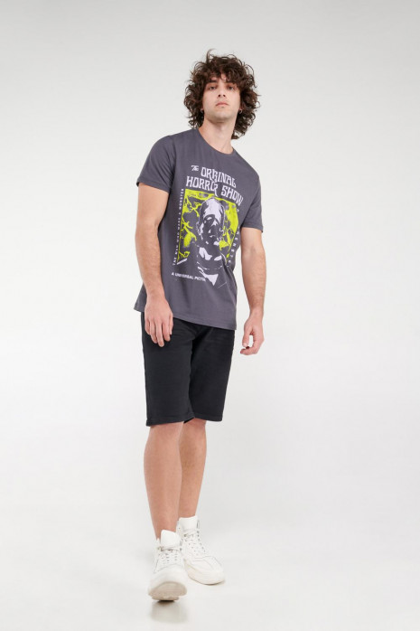 Camiseta manga corta, estampado de Frankenstein