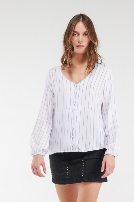 Blusa estampada manga larga