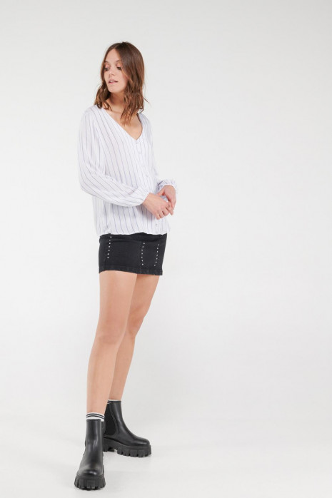Blusa estampada manga larga