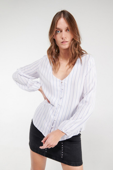 Blusa estampada manga larga