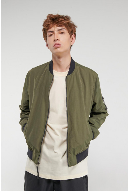 Chaqueta bomber unicolor