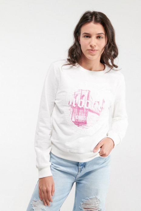 Buzo cuello redondo, con estampado