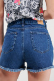 Short denim tiro alto