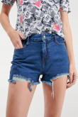 Short denim tiro alto