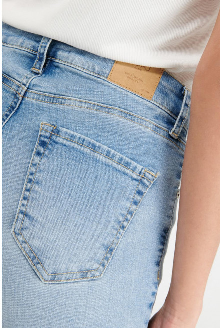 Short denim tiro medio