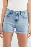 Short denim tiro medio
