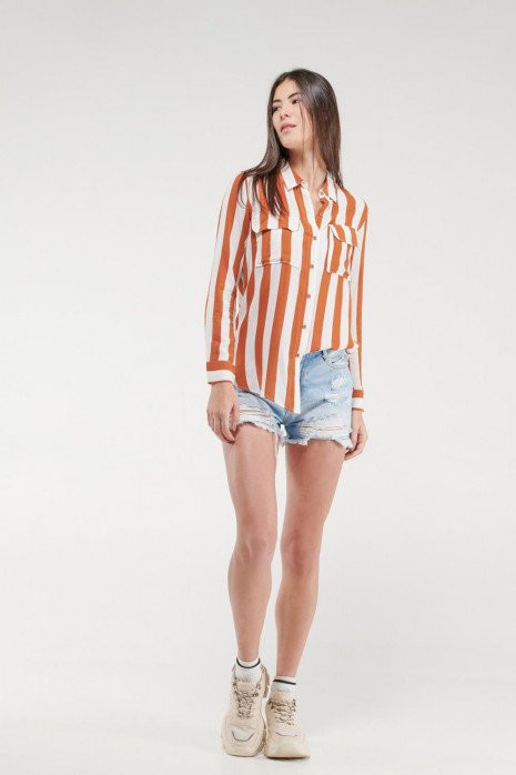Short denim tiro alto