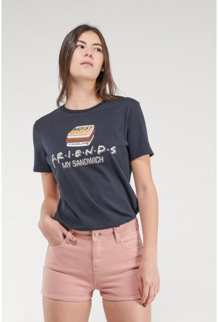 Short unicolor tiro alto