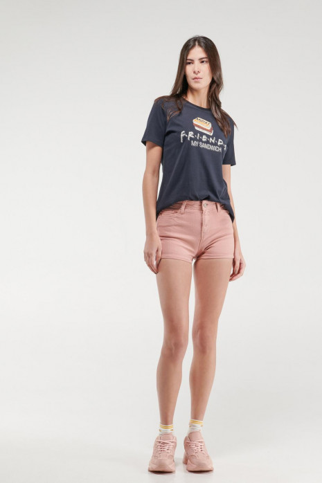 Short unicolor tiro alto